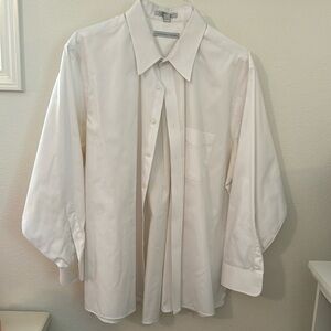 Men's Jeffrey Beene pinpoint Oxford Button Down Dress Shirt Size 18 1/2 34/35